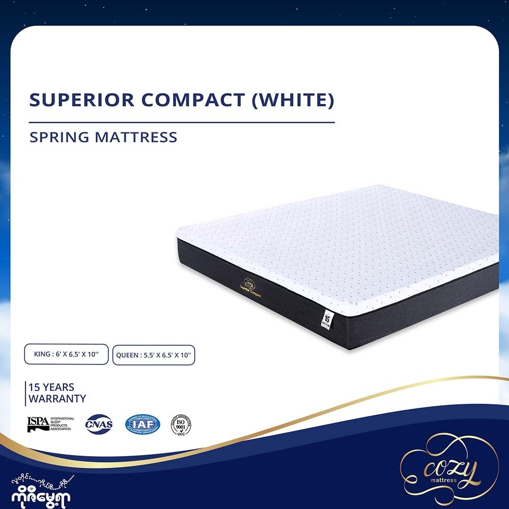 Cozy Superior Compact Mattress Single (3.5FTx6.5FTx10IN) White